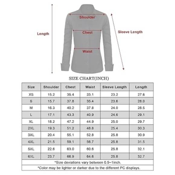 Button Down Long Sleeve Stretch Solid Work Shirt Light Blue - Picture 6 of 6